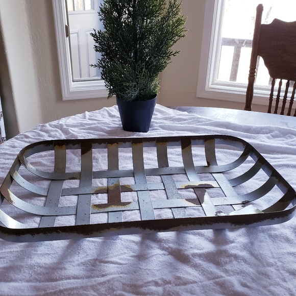 Hobby Lobby Other - Farmhouse Distressed Metal Tobacco Basket NWT